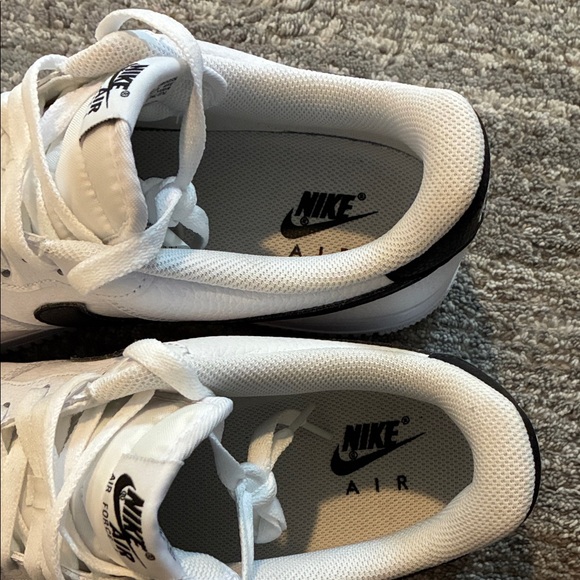 Nike Air Force 1 Men's White and Black Sneakers - Picture 2 of 6